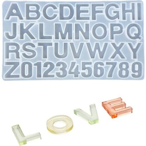 3D Digital/Letter Pendant Silicone Mold DIY Decorating Clay Tools Jewelry Accessories Epoxy Resin Molds Chocolate Candy Mould