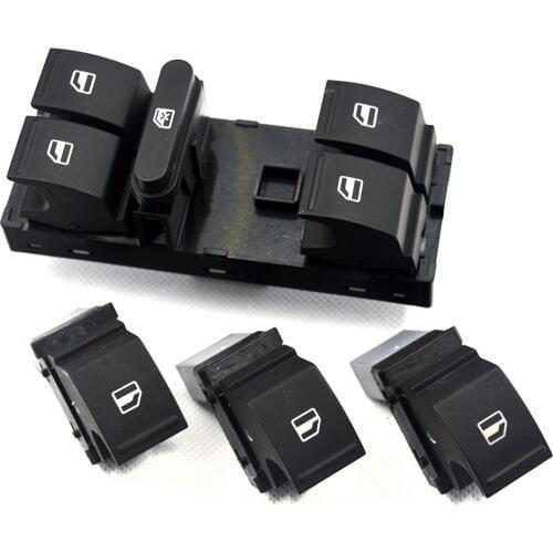 4Pcs New Power Window Switch Button For Volkswagen VW Jetta MK5 golf 5 6 tiguan passat b6 CC 7L6959855B 1K4959857 Free shipping