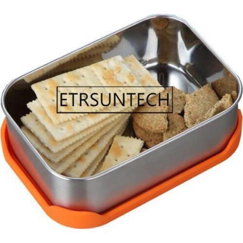 40pcs 800ML Stainless Steel Fresh Bowl Lunch Snack Food Container with Silicone Lid Lunch Box