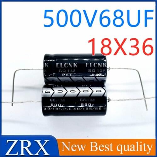 5Pcs/Lot 500V68UF 68UF500V high voltage machine axial horizontal electrolytic capacitor volume: 18 * 36