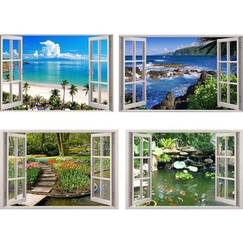 5D Diy Full Square Round Stone Diamond Painting Daimond Mosaic Embroidery Window Sea Rhinestone Cross Stitch Gift