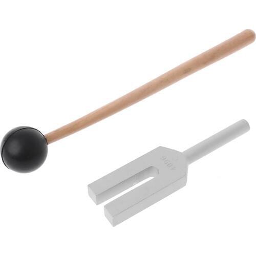 4096Hz Aluminum Tuning Fork Chakra Hammer Ball Diagnostic Therapy w Mallet & Bag