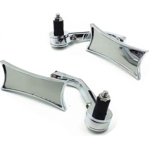 Aluminum Chrome 7/8"22mm Barend Rearview Mirrors For Suzuki GS500 DR200SE Bandit Street bikes Sports bikes Cafe Racer Motorcycle