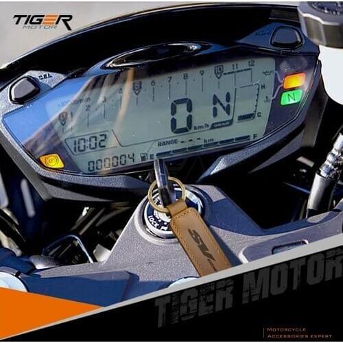 For Suzuki SV650 SV 650 SV650X SV650S Key Motorcycle Keychain Cowhide Key Ring