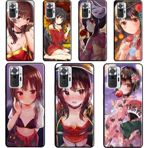 Megumin Konosuba Anime For Xiaomi Redmi Note 8 9 Pro Note 10 Pro 8T 9S Case Cover For Redmi 9T 9A 9C 7A 8A K40