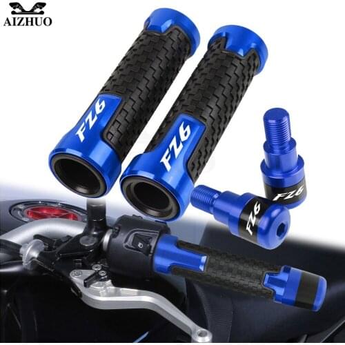 CNC Aluminum FOR YAMAHA FZ6 FAZER R 2014-2016 2015 Motorcycle Accessories Handlebar Grips Handle Bar Cap End 7/8"22mm FZ6 LOGO