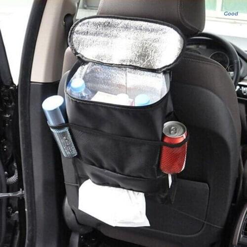 Car Auto Seat Back Multi-Pocket Storage Bag Organizer Holder Travel Hanger Black