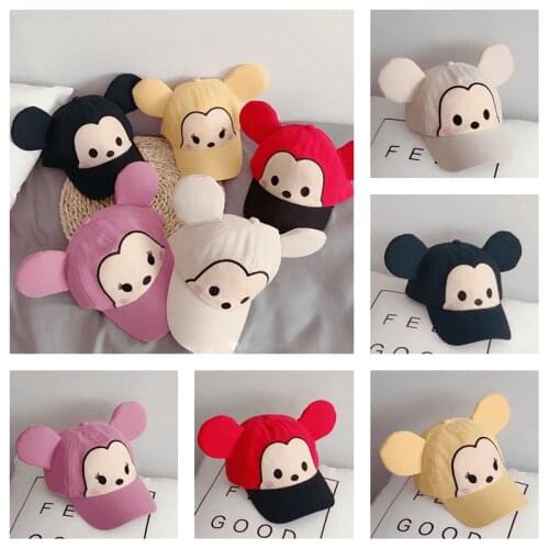 Disney Mickey childrens baseball cap boys and girls outdoor sun hat baby toddler sports cap travel holiday hat birthday gift