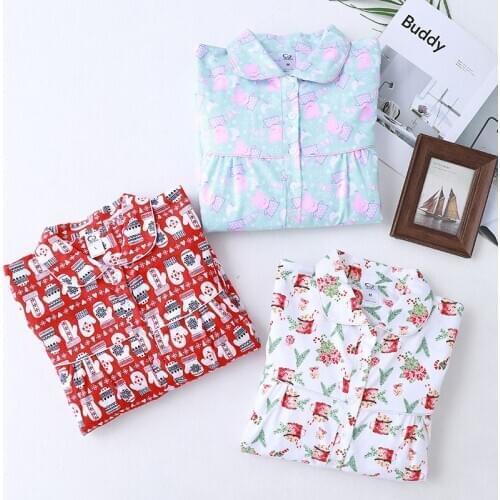 Long Nightgown Women Warm Sexy Pyjama Print Big Size Fashion Homewear 2020 Spring Cartoon Female Sleepwear