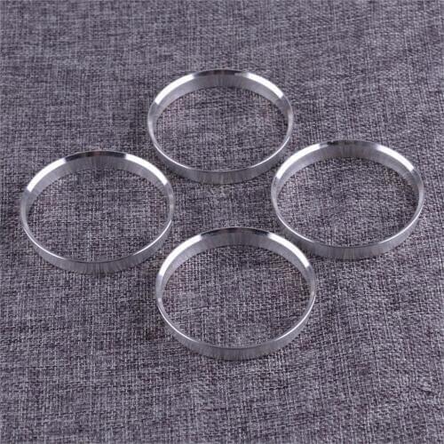 DWCX 4Pcs Silver Aluminum Alloy Wheel Spacer Hub Centric Rings 66.1mm OD to 64.1mm ID