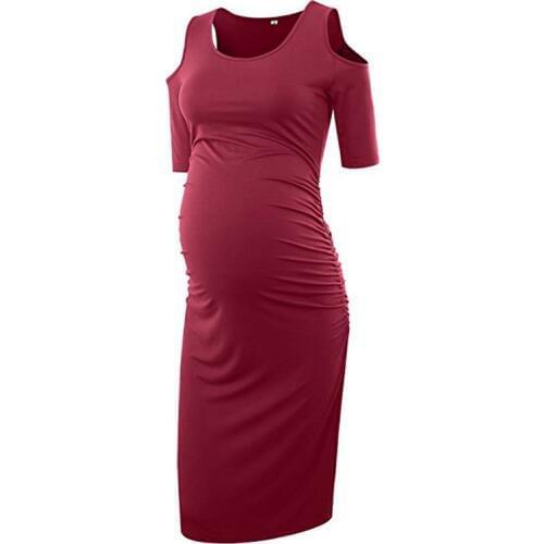 Elasticity Skinny Maternity Dresses For Pregnant Women Clothes Solid Sexy Pregnancy Dresses Gravidas Vestidos Maternity Clothing