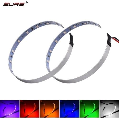 EURS 2pcs Demon Eye Led Light Devil Eyes For 3 2.5 Inch Car Head light Projector Lens Motorcycle Headlights White Red Blue Green