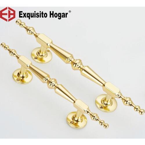 European Gold Solid Wooden Door Sliding Door Wardrobe Door Handle Cabinet Drawer Handle Knobs Hardware Design