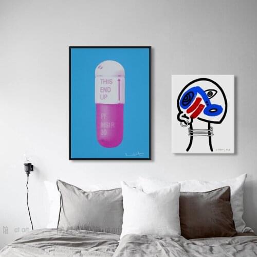 Modern Style Minimalism Capsule Canvas Painting Wall Art Nordic Posters and Prints Wall Pictures for Living Room Decoration