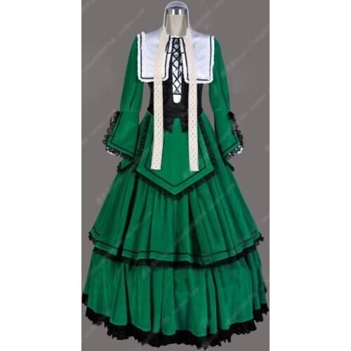 West peninsula rose girl - green star stone COSPLAY COS clothing Rozen Maiden Costumes