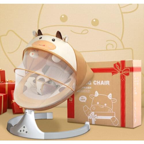 Newborn Baby Cradle Baby Rocking Chair Sleeping Swing Bouncer Rocking Soothing Electric Cradle Bluetooth Rocker Chair With Seat