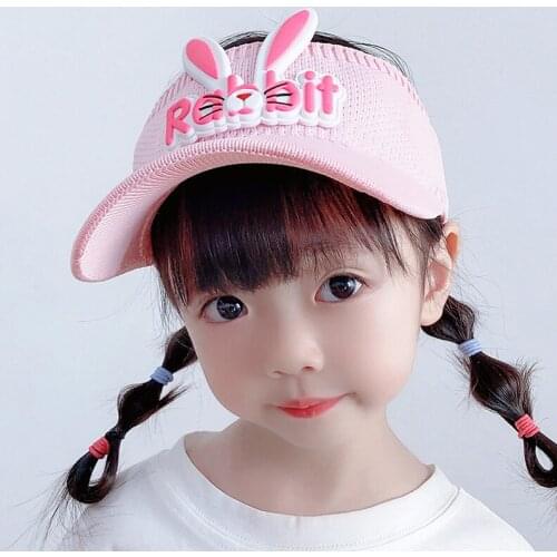 Summer Childrens Hat Empty Top Hat Cute Cartoon Rabbit Breathable Sun Visor Sunscreen Cap Duck Tongue Cap Sport Hikng Equipment