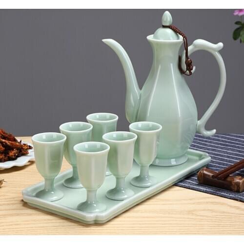Ceramics Cocktail Shaker Bar Set Drinking Glasses Classic Eco Friendly Creative Dispensador De Cerveza Kitchen Dining Bar BD50BS