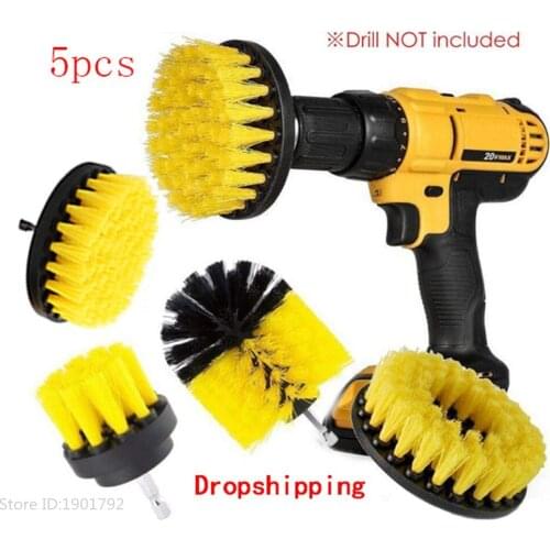 Power Scrubber Brush Set for Bathroom Drill Brushes Cordless Attachment Kit Power Toilet Brush Electric Cleaning Brush Shafts