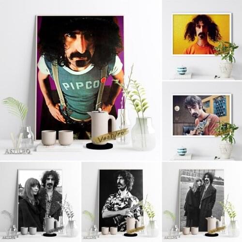 Rock Singer Frank Zappa Wall Art Poster Fans Collection Gift Print Wall Picture Musics Magazine Retro Home Decor Canvas Painting