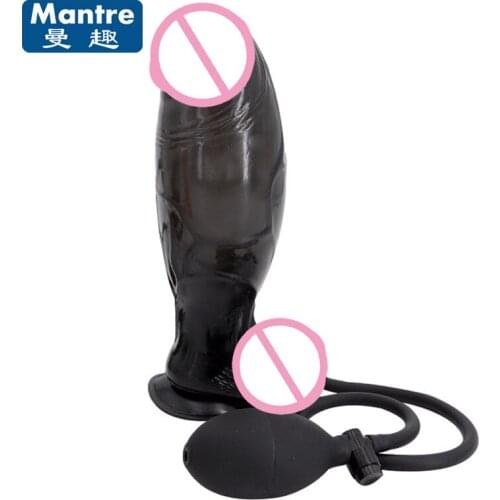 Huge Inflatable Dildo with Pump Realistic Penis Suction Cup Sex Products Female Masturbation