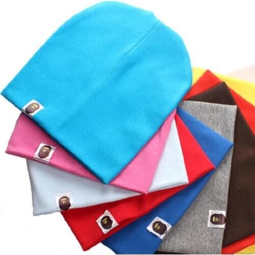 Autumn Winter Men Women Childrens Knitted Candy Color Solid Hedging Kid Foreign Trade Hat Double Beanie Cap A93