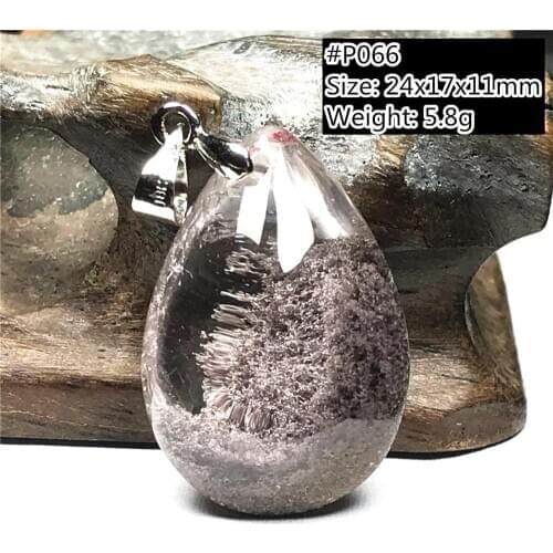 Necklace Pendant Natural Ghost Phantom Quartz Jewelry For Women Man Crystal Silver Water Drop Beads Clear Garden Gemstone AAAAA