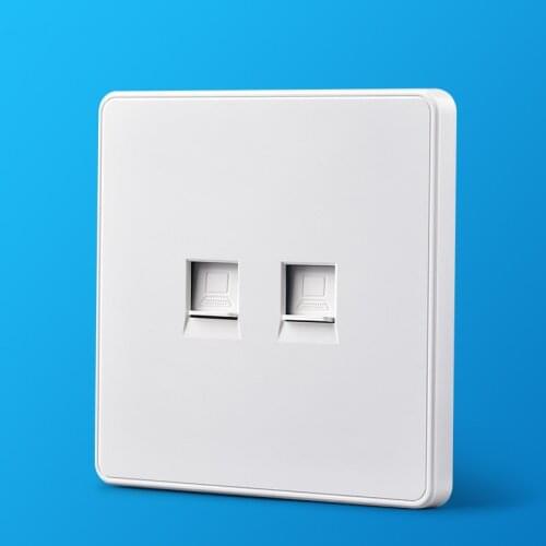 European Union Standard RJ45 Computer Socket Panel, CAT5E Network Module, Computer Jack, Network Interface Output 86mm*86mm