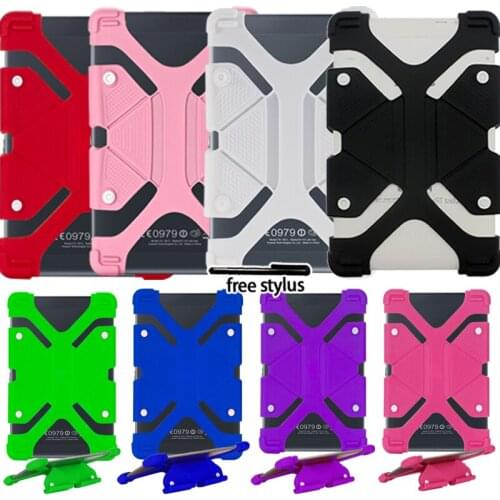 Tablet Case for Hipstreet Equinox/Pilot/Phantom 2 10.1" Tablet Silicone Stand Full Protection Case + Free Stylus