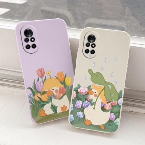 Tulip For Huawei Nova 8 7 Pro 6 SE Case Flower Slicone Soft Cover Huawei 5 Pro 5Z 5I 5Ipro 5T 4 4E Shockproof Phone Case