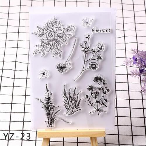 Variety of patterns Silicone Clear Stamps for Scrapbooking DIY Album Card Decoration Embossing Folder Craft Rubber Stamp Molds