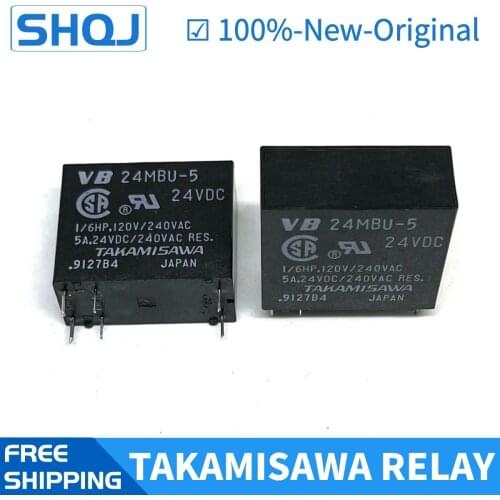 10PCS TAKAMISAWA RELAY VB24MB 24VDC DC24V VB 24MB Brand new and original relay