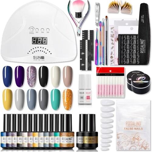 Rosalind Gel Nail Polish Set 36W UV LED Nail Lamp With Nail Art Tool Cutters For Manicure Painting Decoration Poly UV Gel Nail K