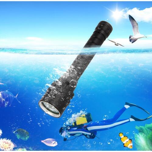 UV 395nm 3x XPE LED Underwater 100M Scuba Diving Flashlight Torch Lantern Lamp+2x3000mAh 18650 Battery+Dual Charger