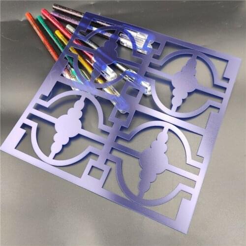 20x20cm Blue eyes scrapbook stencils spray plastic mold shield DIY cake hollow Embellishment printing lace ruler Easter