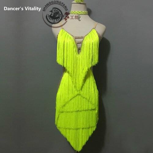 Latin Dance Dres Women Latin Dancing Clothing Competition Dresses Customized Adult Child Rumba Dance Stage Wear Latin Outfit