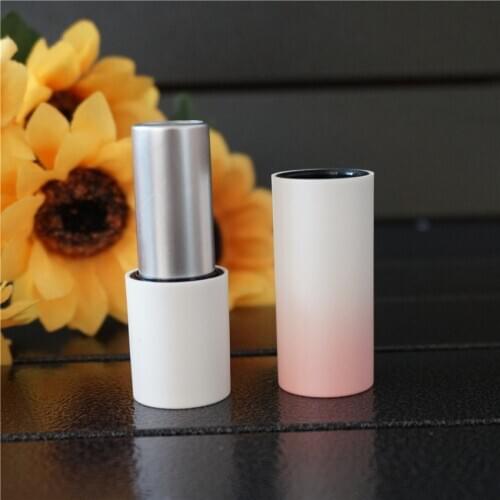 2pcs 12.1mm Handmade Round Magnetic Buckle Gradient Pink Lipstick Tube Lip balm tube Empty tube Makeup Lipstick Tube