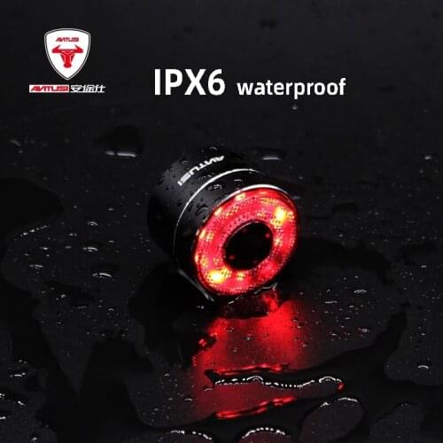 ANTUSI Waring Bike Taillight USB Charge Water-Resist Rear Double Bracket 7 Colors Cycling LightS Bicycle Accessories Q1