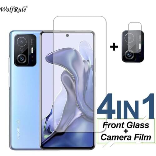4-In-1 Tempered Glass For Xiaomi 11T Mi 11 Lite 11i 11X 10T Pro Screen Protector Protective Phone Camera Film For Xiaomi 11T Pro