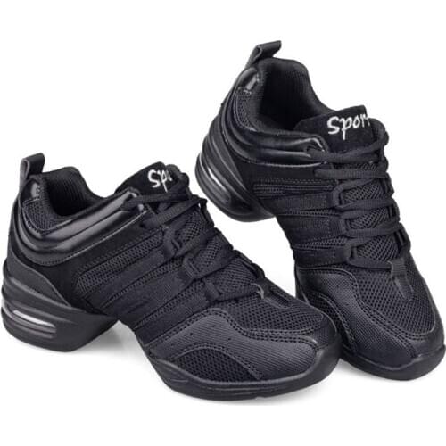 Mesh Jazz Shoes Woman Ladies Modern Soft Outsole Dance Sneakers Breathable Lightweight Dancing Fitness Shoes
