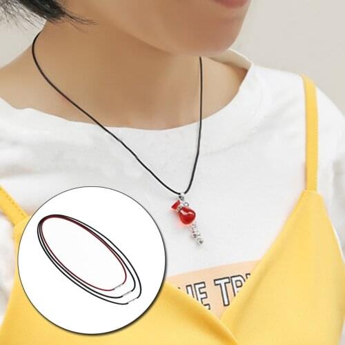 1/1.5/2/3mm Men Women Necklace Cord Leather Cord Wax Rope Chain Stainless Steel Tube Clasp For DIY Pendant Necklaces Jewelry