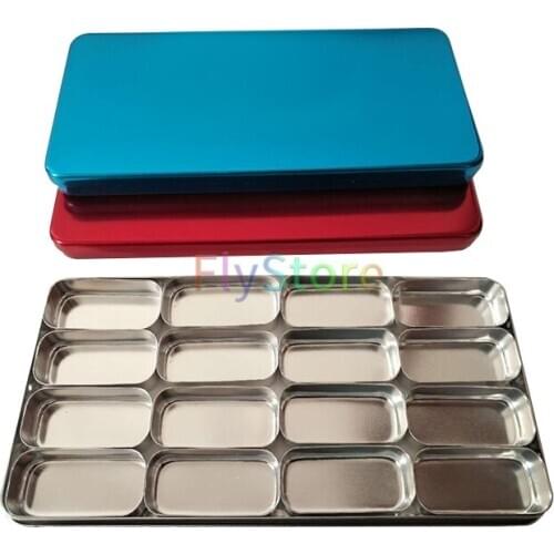 1pcs 16Slot Dental box Bur File Holder Block for Sterilizer Case Disinfection Endo Box