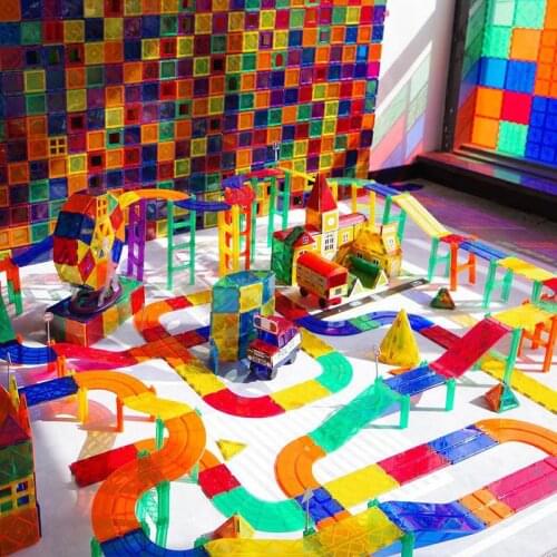 148pcs/set DIY Magnetic Marble Run Track Toys Magnetic Constructor Building Blocks Construction Accessories Educational Kids Toy