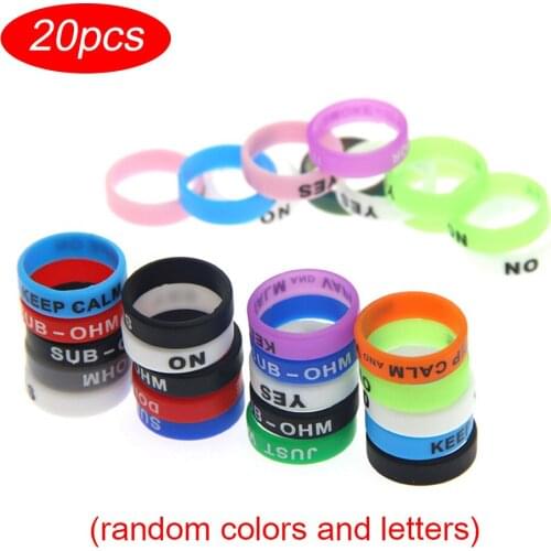 20pcs Silicone Elastic Fishing Rod Handle Ring Circle Anti-Slip Lure Fishing Pole Protective Case Fishing Tackle Accessories