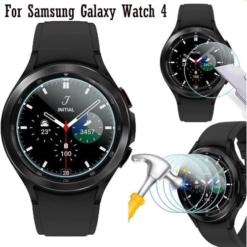 4PC/lots Protective Film Tempered Glass For Samsung Galaxy Watch 4 Classic 46MM 42MM 4 44MM 40mm Screen Protector Guard 9H Clear