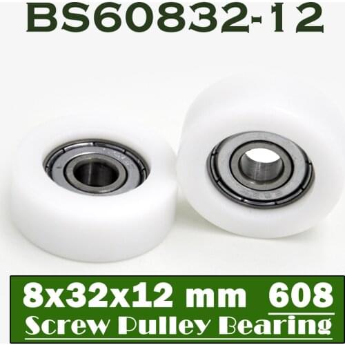 608 ZZ Ball Bearing Covered With POM Plastic 8*32*12 mm ( 2 PCS ) Plastic Pulley Bearings 608 Z 2Z