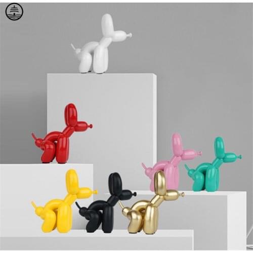 Home Decor Accessories Resin Cartoon Pooping Dog Sculpture Art Living Room Decoration Statue Balloon Dog Indoor Figurines A985