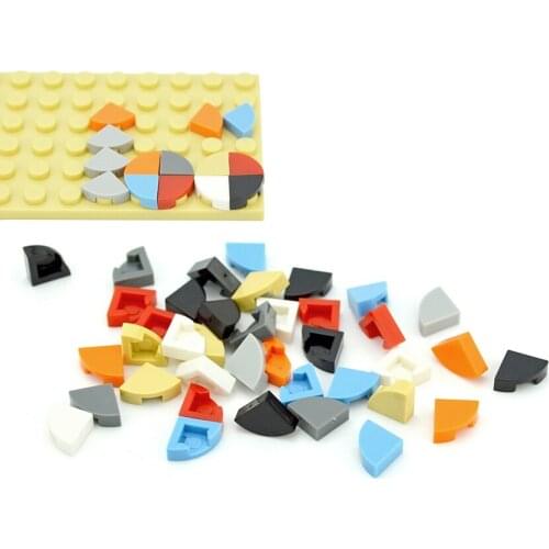 DIY Accessories Building Blocks Tile Round 1x1 Quarter 1/4 Round Light panel MOC Parts Plastic Bricks Compatible with 25269 Toys