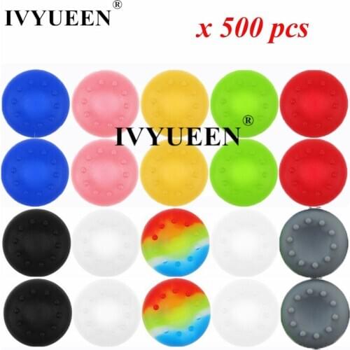 IVYUEEN 500 pcs Analog Thumb Stick Grip for Dualshock 4 PS4 Pro Slim for PS3 for Xbox One 360 Controller Thumb Sticks Caps Cover