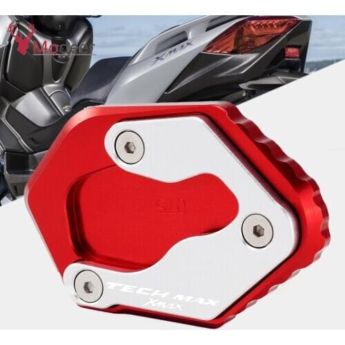LOGO TECHMAX XMAX Motorcycle Side Stand Kickstand Sidestand Stand Enlarger For YAMAHA XMAX 125/300/400 Techmax 2020 TECH MAX